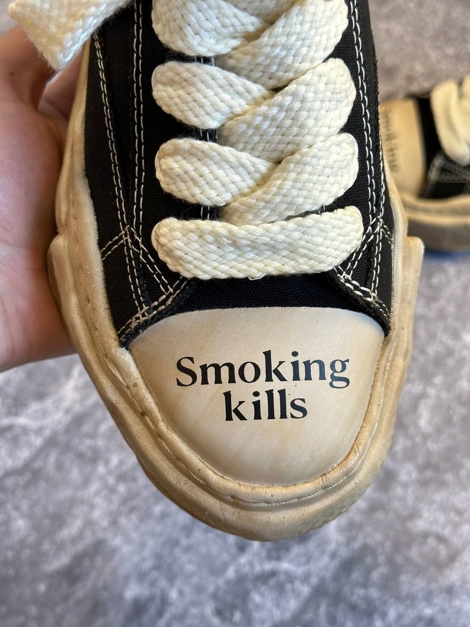 MMY Maison Mihara Yasuhiro smoking kills кеди кеды черные кроссовки 43