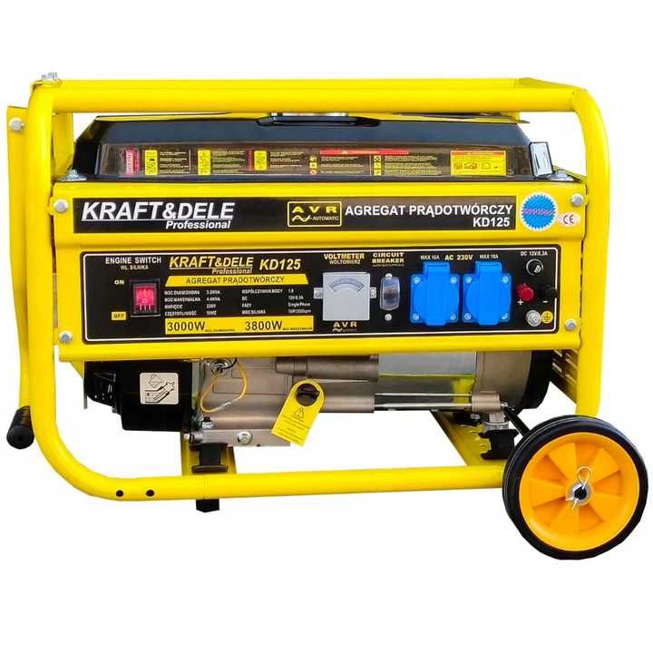 Agregat Prądotwórczy 7KM 230V GENERATOR 3800W AVR Na Kołach Sklep