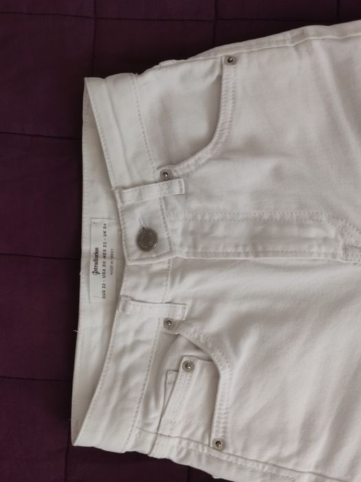 Calças de ganga brancas Stradivarius