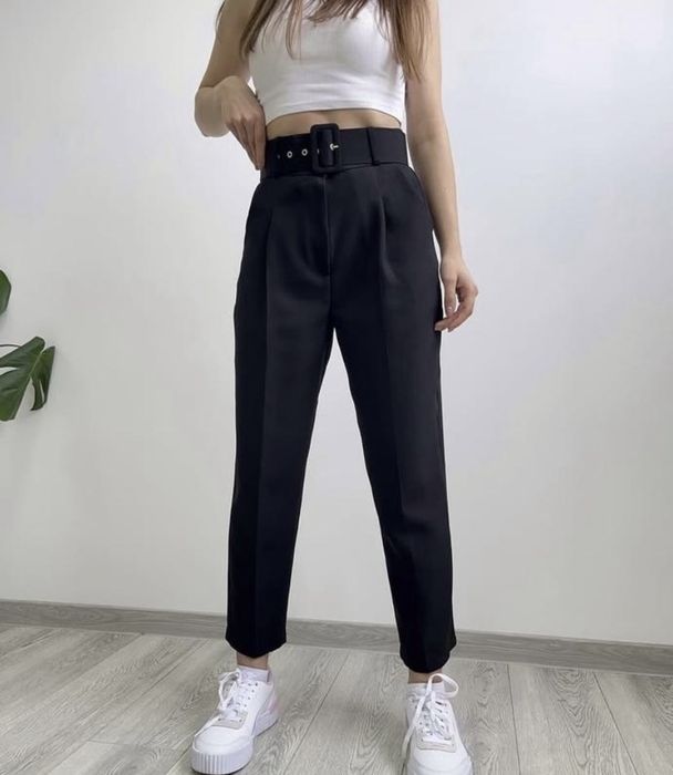 Нові класичні брюки з поясом в комплекті
