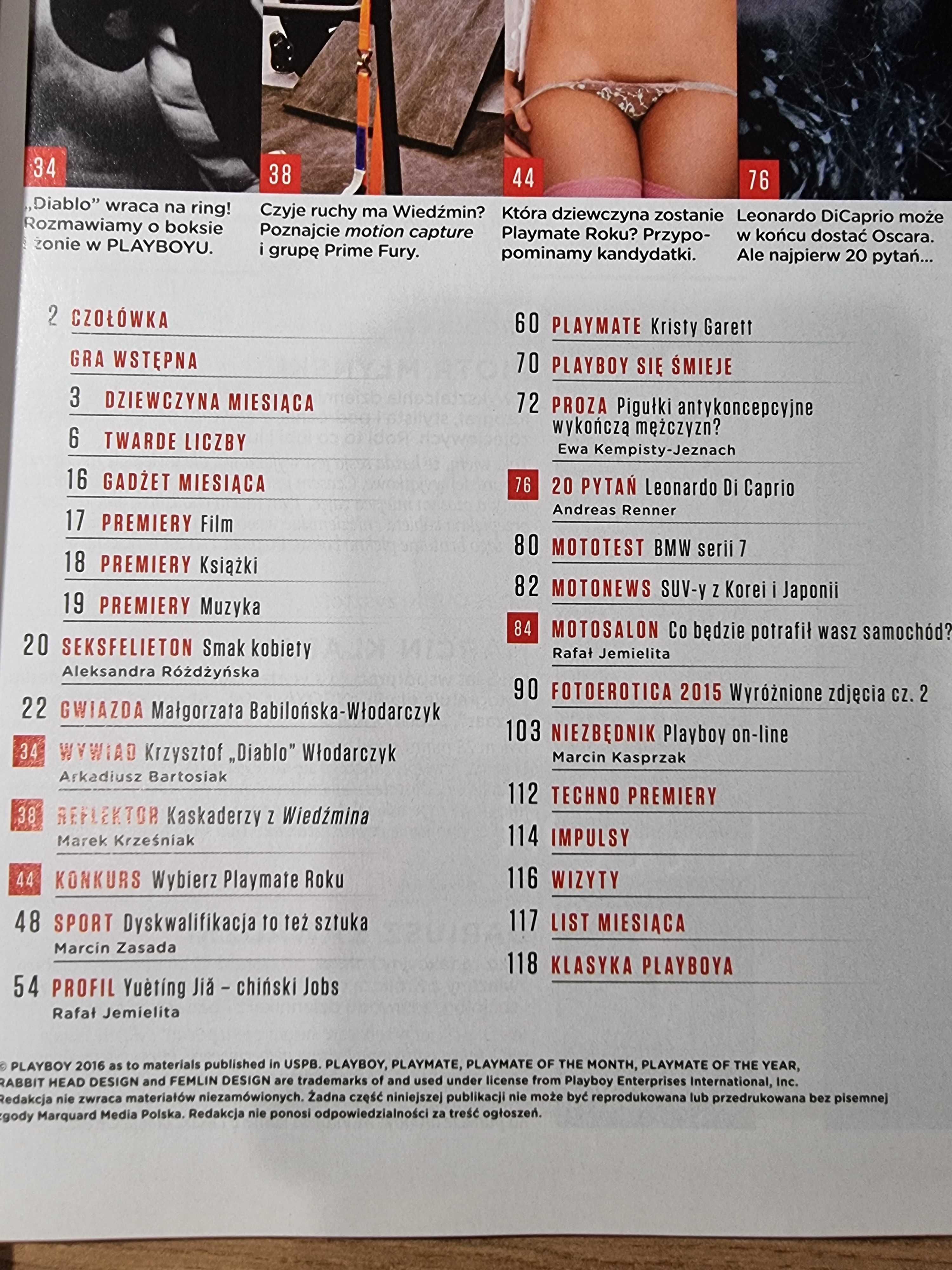 Playboy 3/2016 - Małgorzata Babilońska-Włodarczyk, Kristy Garett
