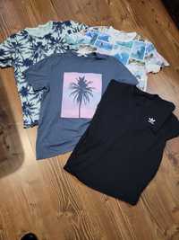 4 tshirty 3x H&M 170 i 1x Adidas