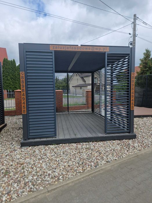 Żaluzje tarasowe metalowe , panel żaluzjowy do altanki ,pergoli