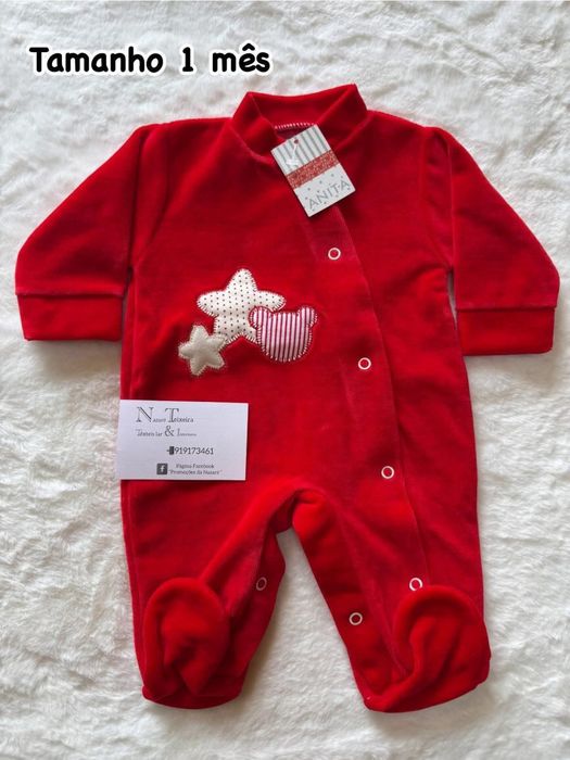 Babygrows veludo bebe 1 mes novos
