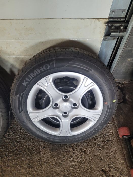 Koła stalowe z oponami letnimi Kia Picanto R14 4x100 Oryginalne NOWE