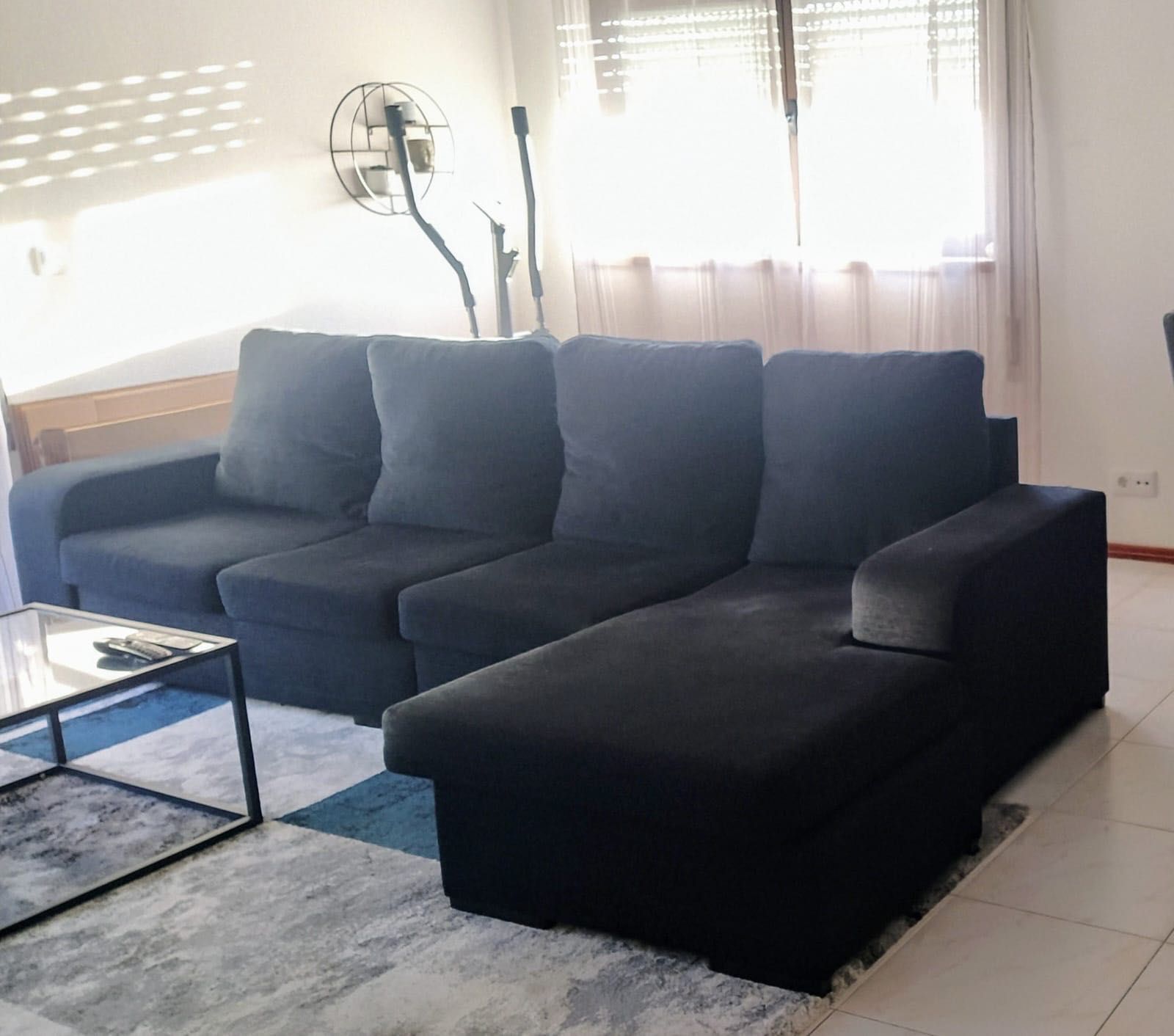 Sofá 4 lugares preto
