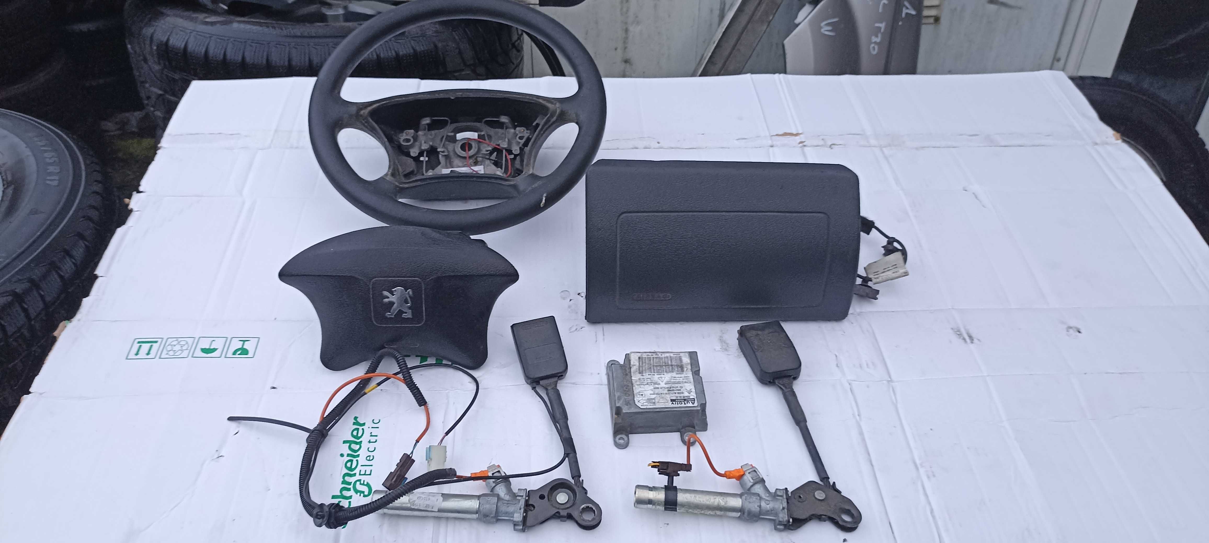 airbag poduszka sensor napinacz peugeot partner I komplet
