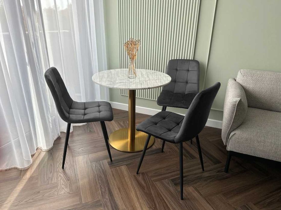 Крісло Велюр, стілець Скандинавський LeON, стул лофт ( сірий), НАЛОЖКА