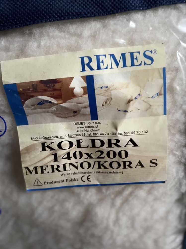 NOWA Kołdra Remes 140x200 Merino owcza wełna