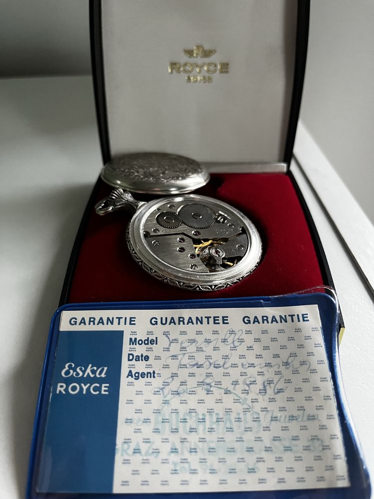 Szwajcarski Zegarek kieszonkowy Royce (z mechanizmem Unitas 6498)