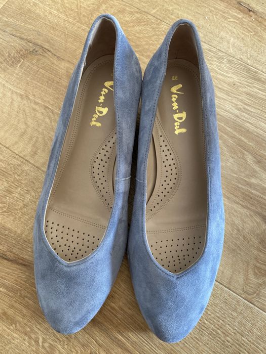 Van Dal czółenka damskie 40 skóra zamszowa wkl 26 koturna 5 cm