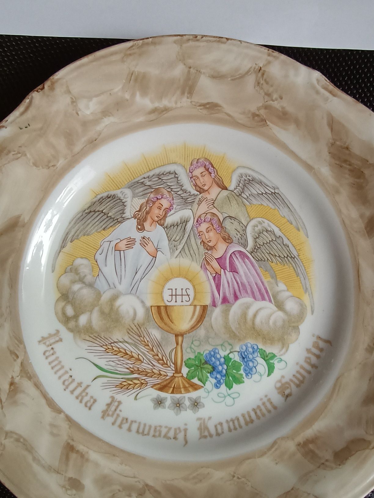 Pamiątka pierwszej komunii św. Zestaw śniadaniowy porcelany Chodzież