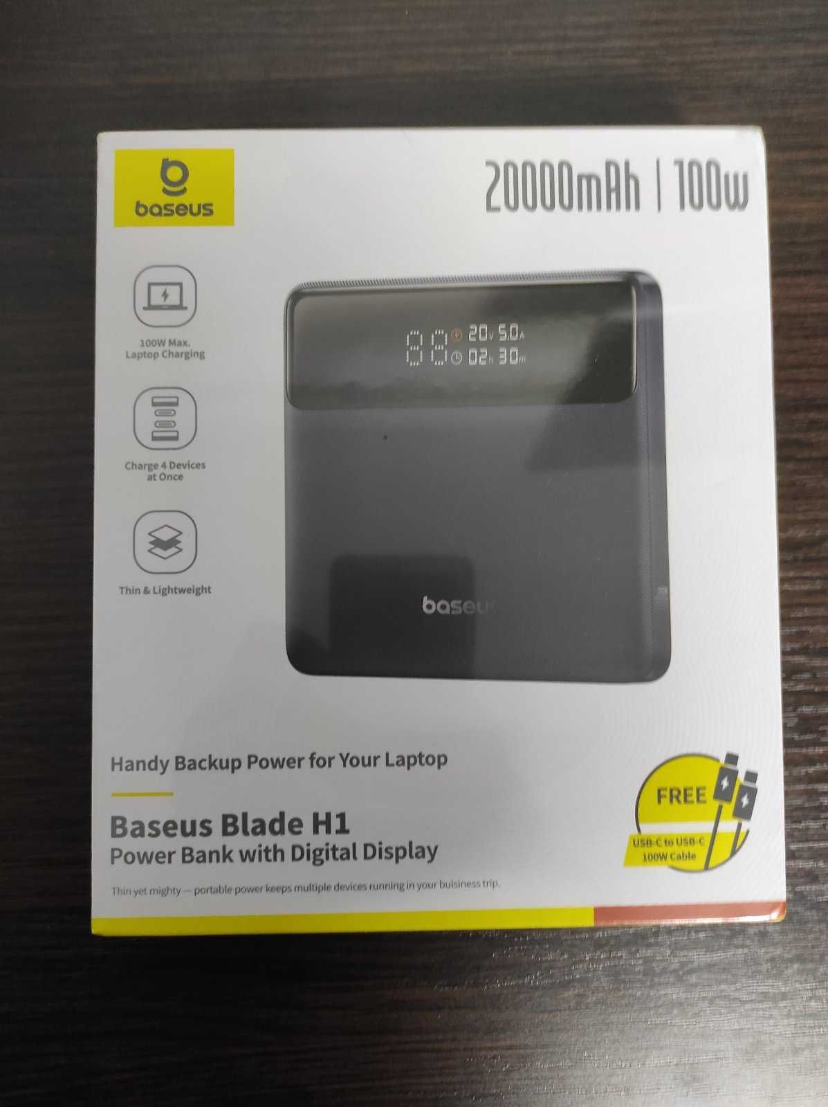 Павербанк Power Bank повербанк Baseus Blade H1 20000 mah 100W