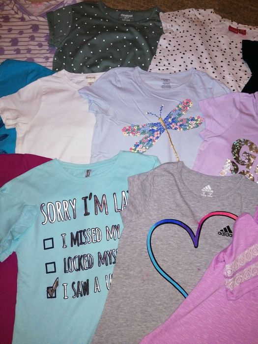 Paka, zestaw ubrań dla dziewczynki, koszulki, rozmiar 146 - 152