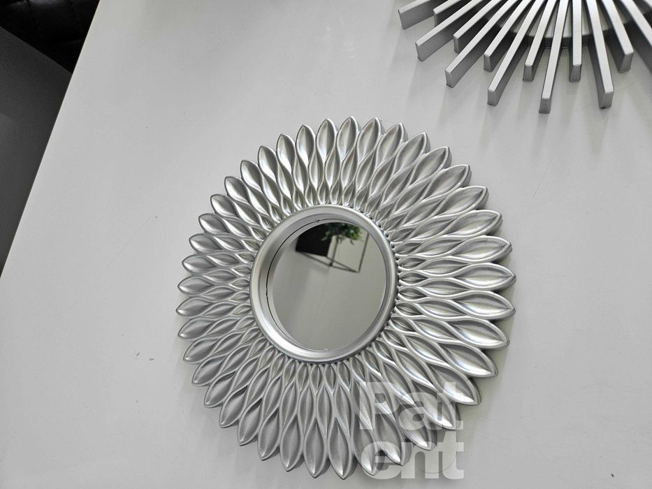 Lustra zestaw 3 luster w srebrnych ramkach do domu na ścianę dekoracja