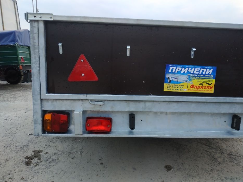 ПРОДАЖ Оцинкований двухвісний причіп німецькі комплектуючі!