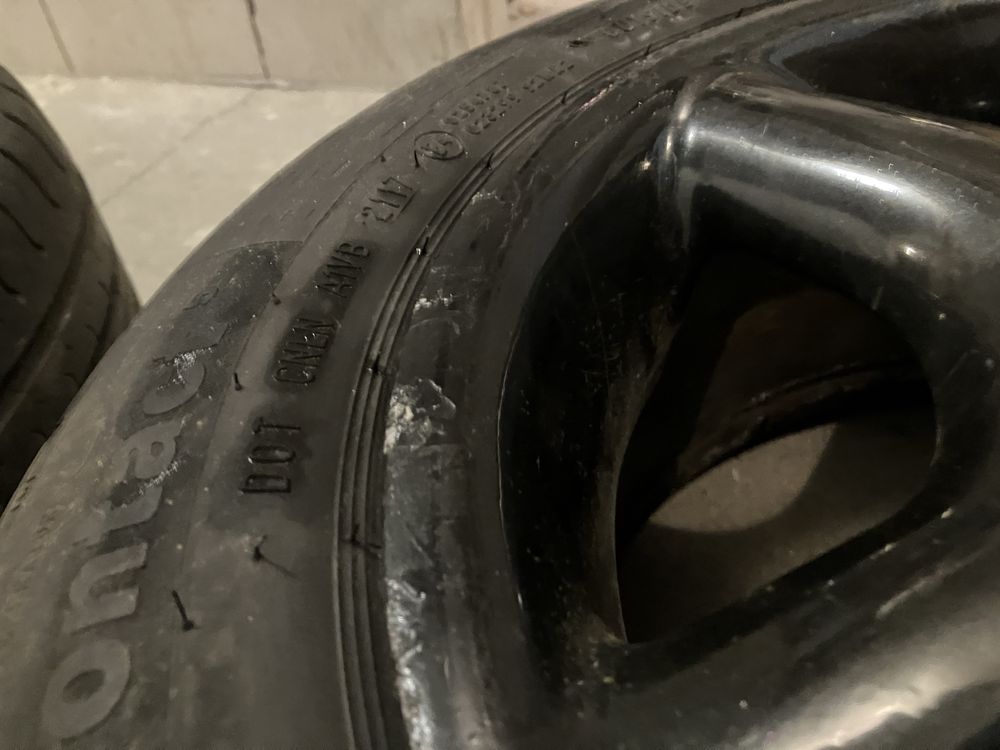 Continental opony letnie 15’ 195/55 6-7 mm +gratis felga 4x100 7Jx15H2