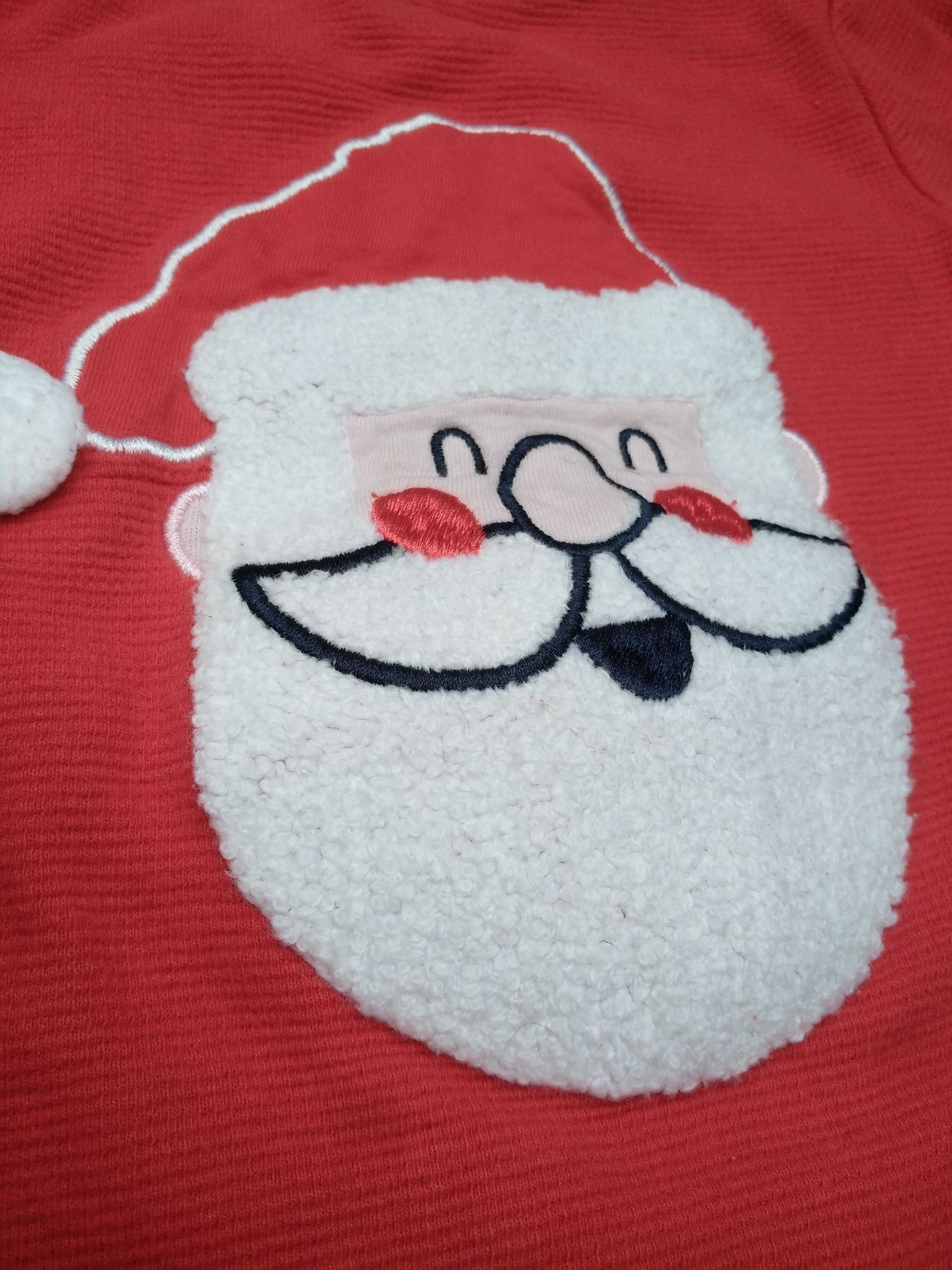 Świąteczna bluza z Mikołajem Boże Narodzenie rozmiar 86