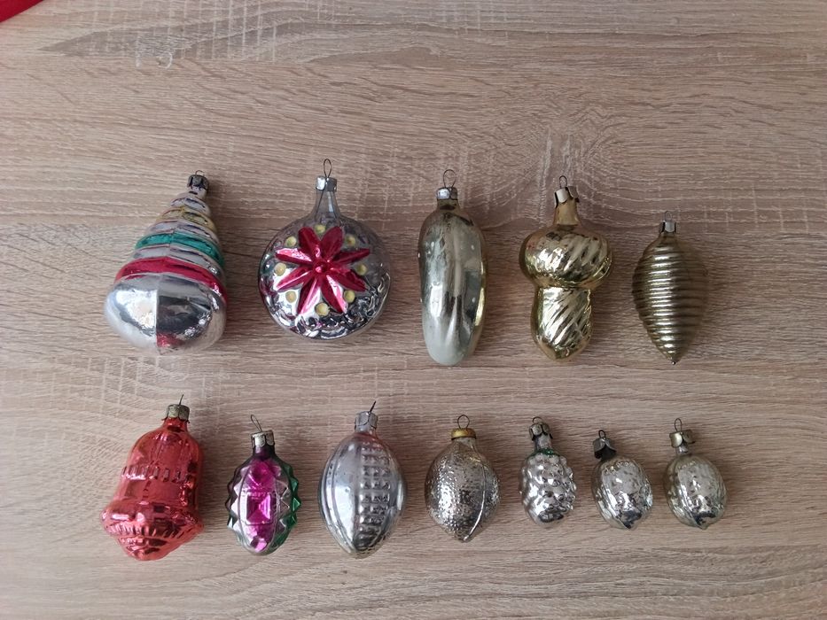 Іграшки новорічні лисичка, огірок, пес