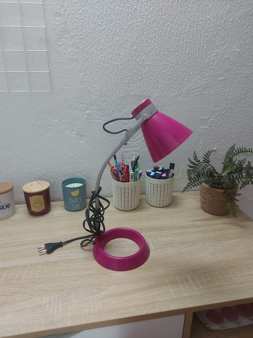 Candeeiro secretaria rosa