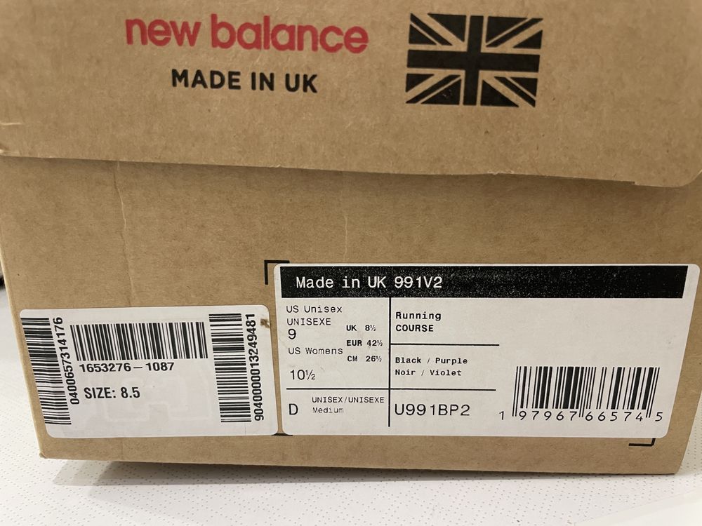 New Balance 991v2 size 42 1/2