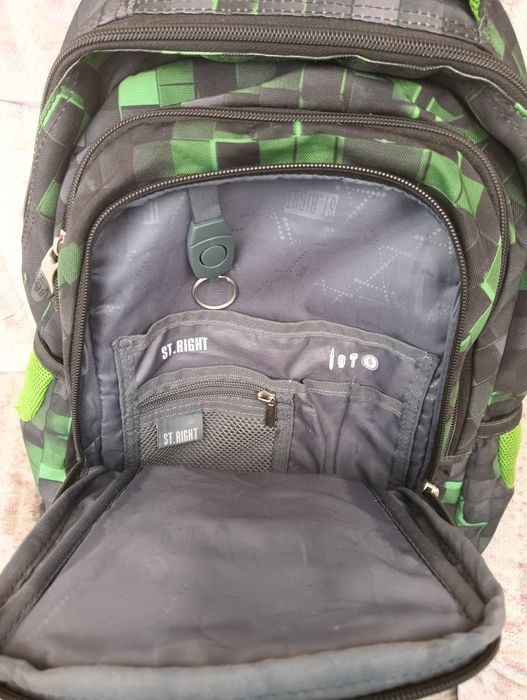 Plecak ST.Right z padem, czarno zielony klasa 1-3