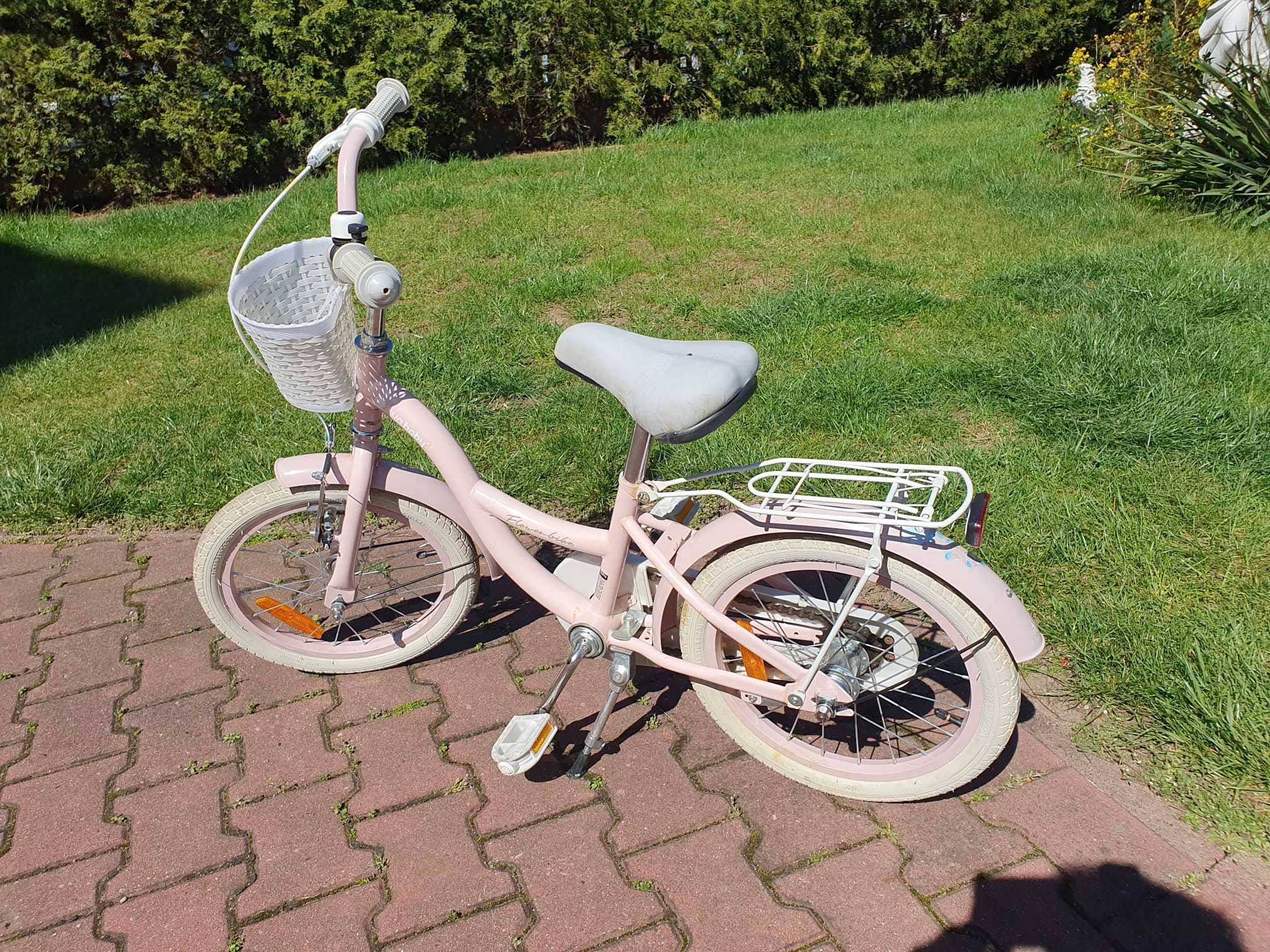 Rower dziecięcy Sun Baby Flower 16 cali dla dziewczynki - różowy