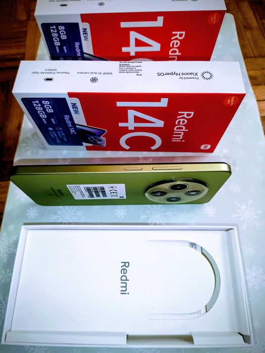 Smartphone Android Redmi 14C 4GB+128GB Câmara 50MP, telemóvel na caixa