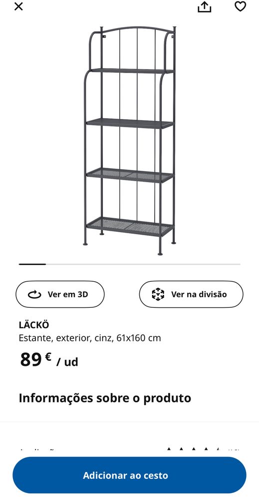 Estante exterior ikea