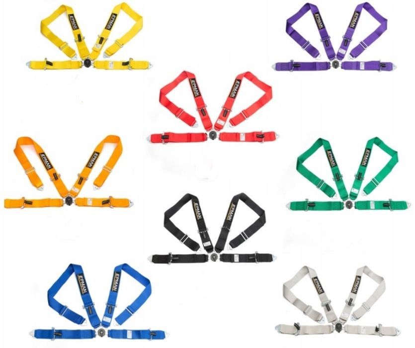 Epman Pro Pasy Sportowe Szelkowe 3 Cale 4Pkt 8 Kolorów Takata Sabelt