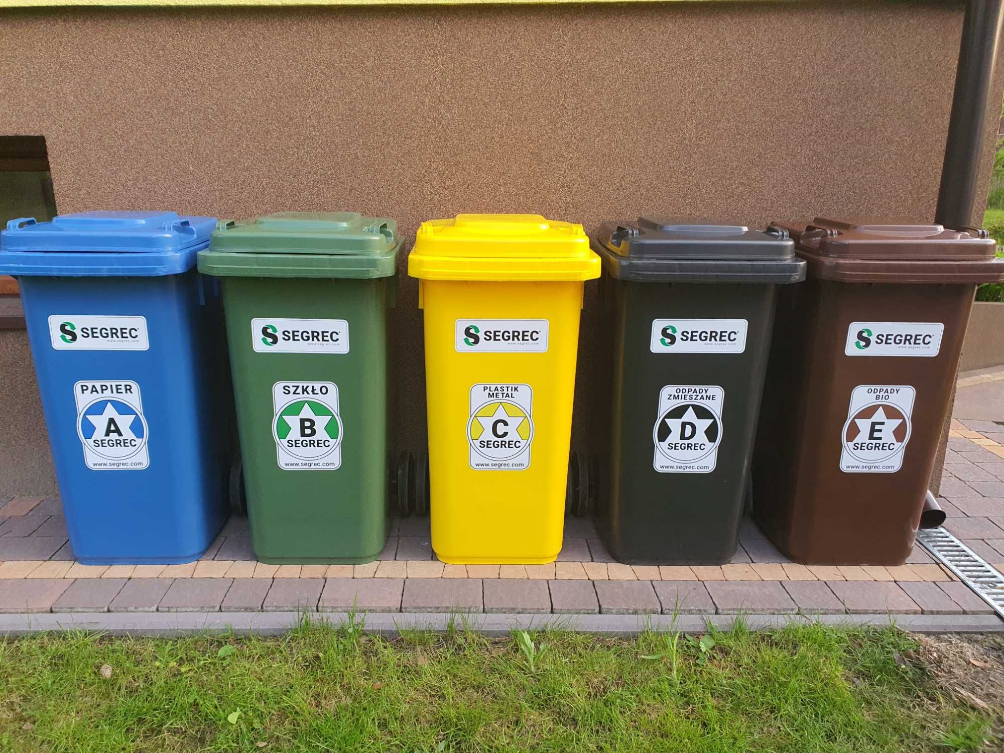 Naklejka SEGREC E - Odpady BIO 24x18cm na kosze do segregacji