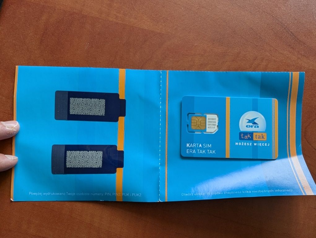 Karta SIM Era Tak Tak nowa zaplombowana