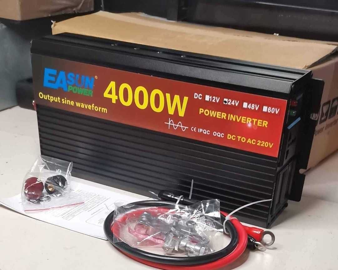 Inversor Onda Pura 24v ou 12v para 220v Novo 4000w Easun