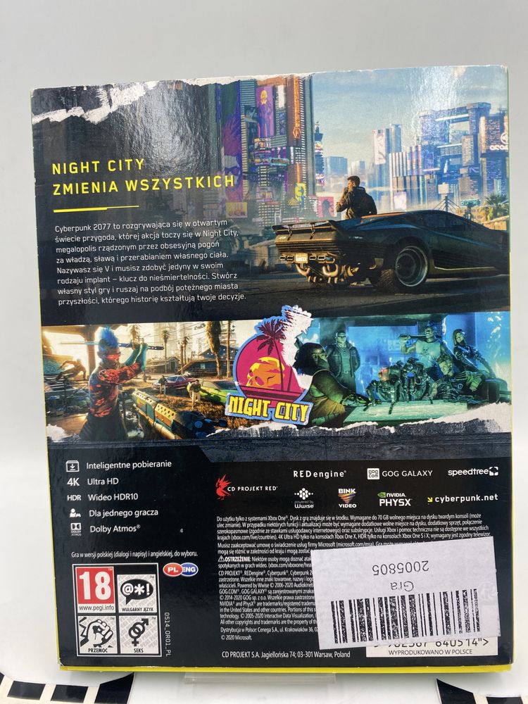 PL Cyberpunk 2077 + karty Xbox One Gwarancja