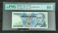 Banknot 100000 zł 1990 r  PMG 66 ser. BA 870. Moniuszko