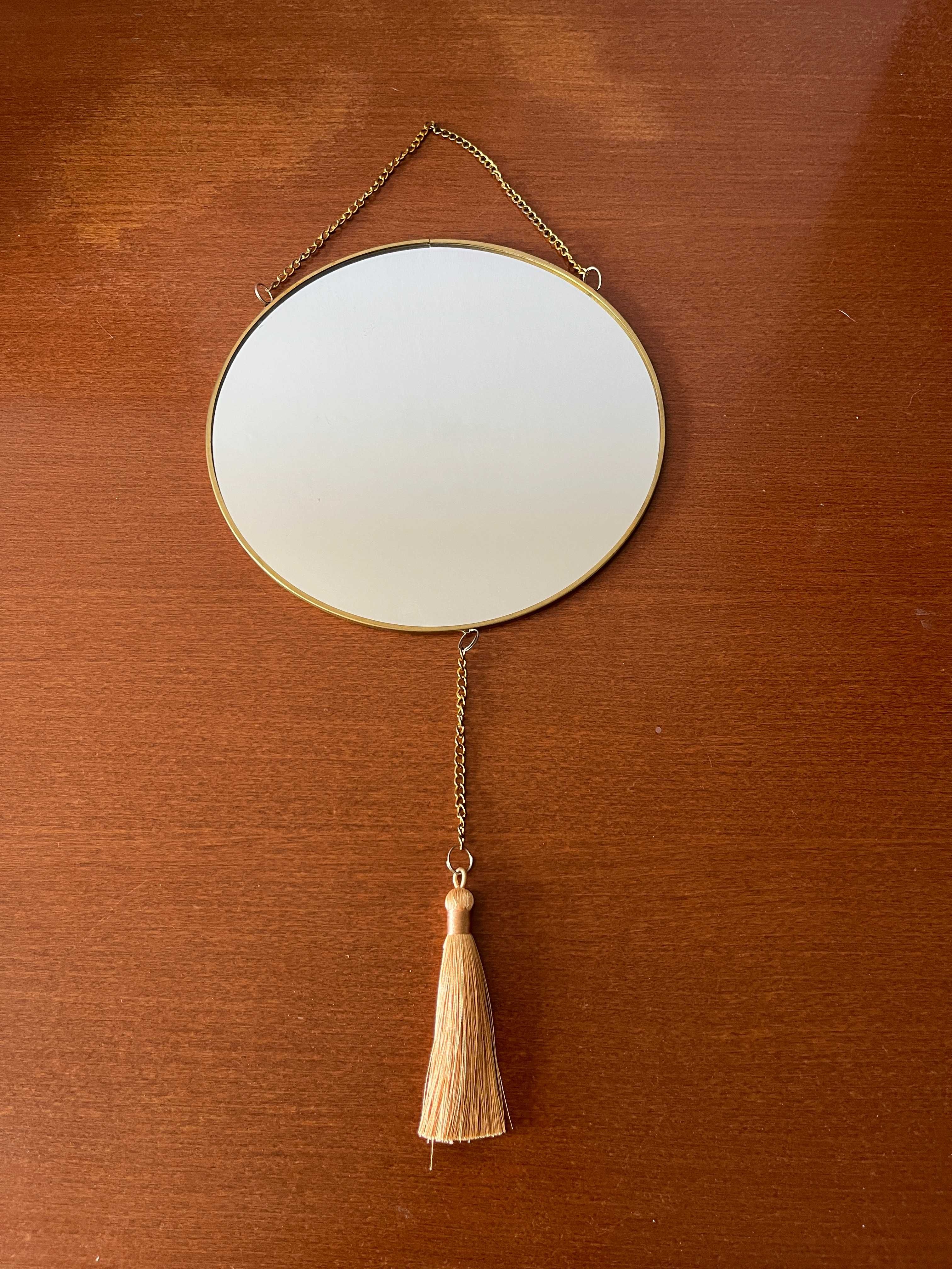 Espelho Dourado Redondo Decorativo (20 cm)