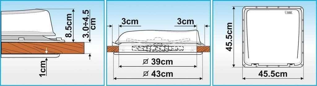 Clarabóia Fiamma Vent Branca (40×40)(Autocaravana / Campervan)