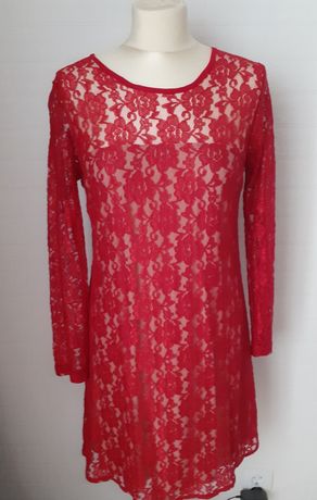 Czerwona koronkowa sukienka Eidos New