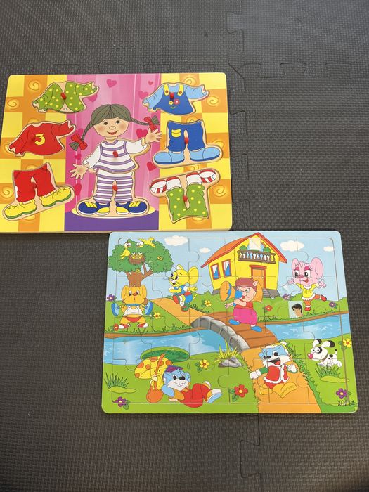 Drewniane puzzle dla dzieci