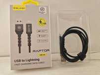 Blavec Kabel Raptor pleciony - Typ C na Lightning - PD 20W 2,4A 1 metr