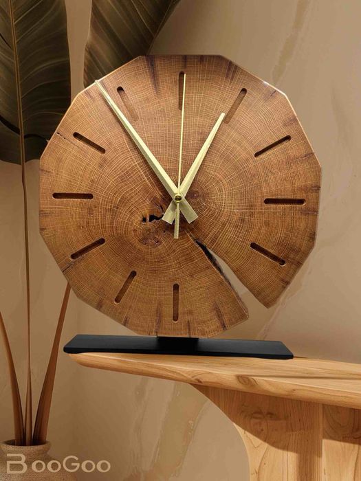 Dębowy zegar ręcznie robiony