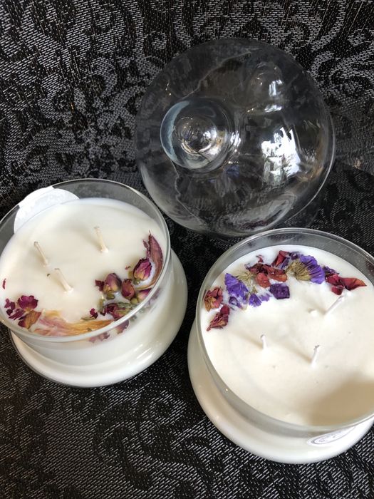 Świece w szkle z wosku sojowego,zapachowe