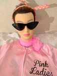 Strój przebranie lata 50-te pin up girl film Grees pink lady roz XS/S