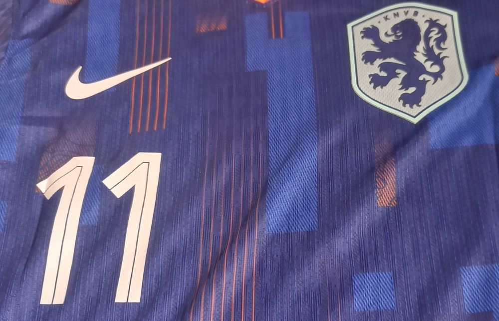 koszulka Holandia w wersji meczowej #11 Gakpo, wyjazdowa, nowa