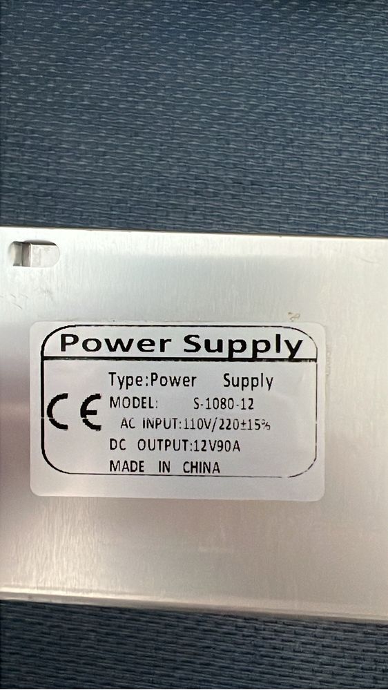 Power Supply 12V 90A