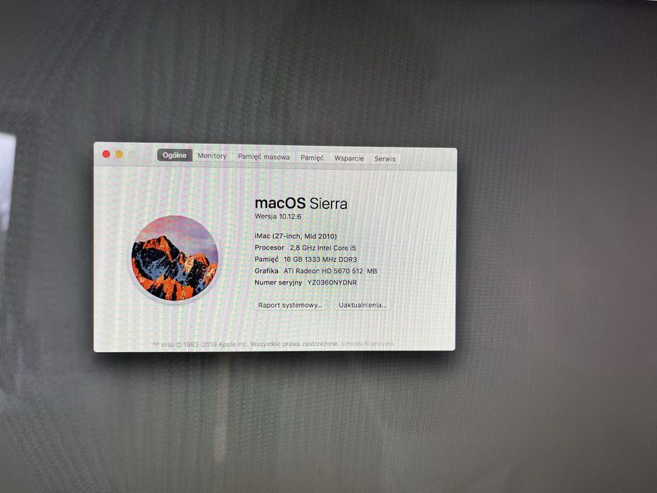 Uzywany imac 27 ssd 256 16 gb ram