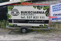 Przyczepa reklamowa pod reklamę baner mobilna 2x sztuki 400x200