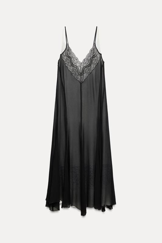 Сукня-сліп zara collection із мереживом