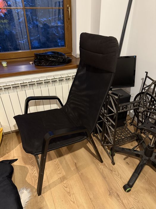 Fotel krzesło ikea czarny