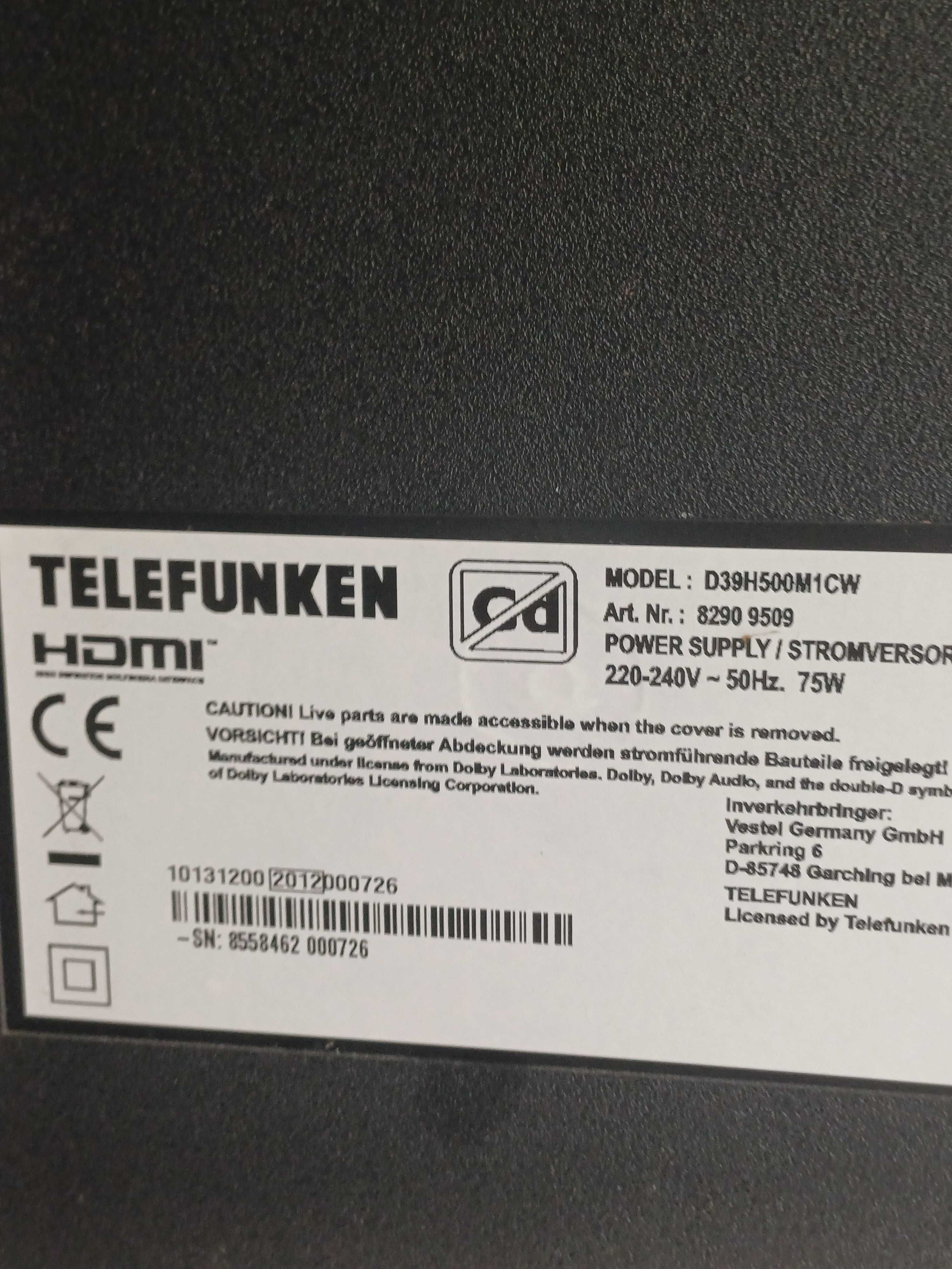 telewizor telefunken wraz z szafką